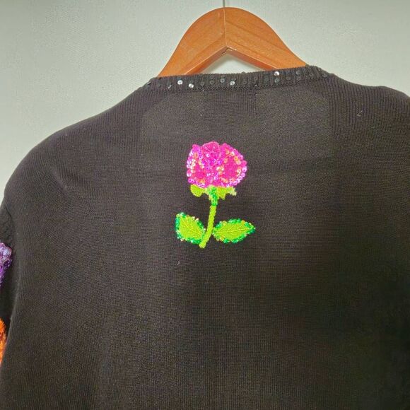 Just B Hand Beaded Sequined Vintage Cardigan Sweater sz‎ M - Picture 4 of 7